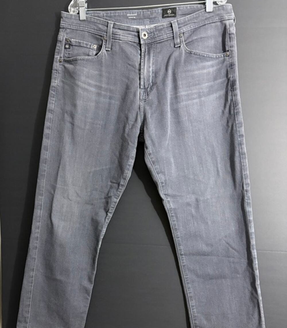 AG Adriano Goldschmied Graduate Men's Jeans 35x34 Gray Tailored Leg Stretch